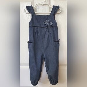 Koala Kids Dark Denim Snap Leg Tank Jumper Baby Girl Size 12 Months